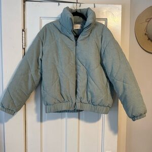 Lush Sky Blue Puffer Jacket
